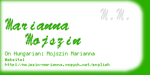 marianna mojszin business card